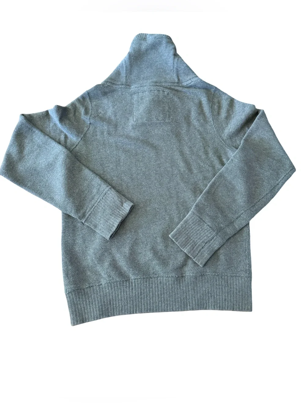 Abercrombie & Fitch Muscle Fit Shawl Collar Sweater Charcoal Gray Mens M